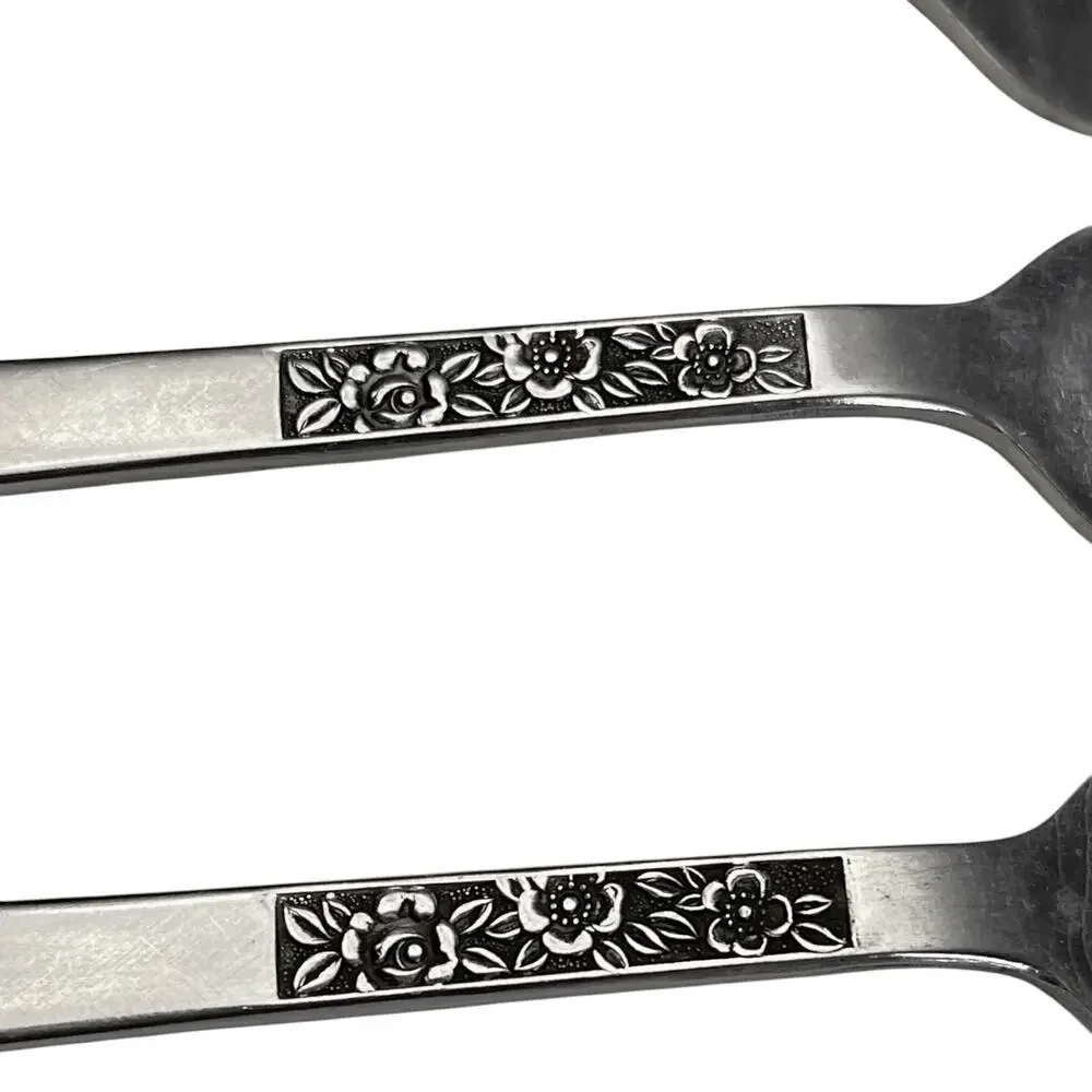 Vintage STANLEY ROBERTS Set Of 10 STAINLESS STEEL Spoon Set